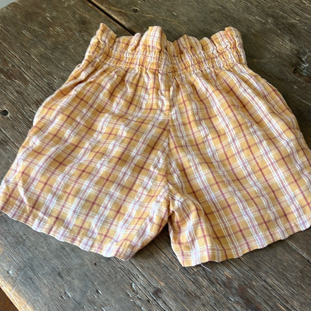 Apolina 3-5y cotton plaid shorts 🌸